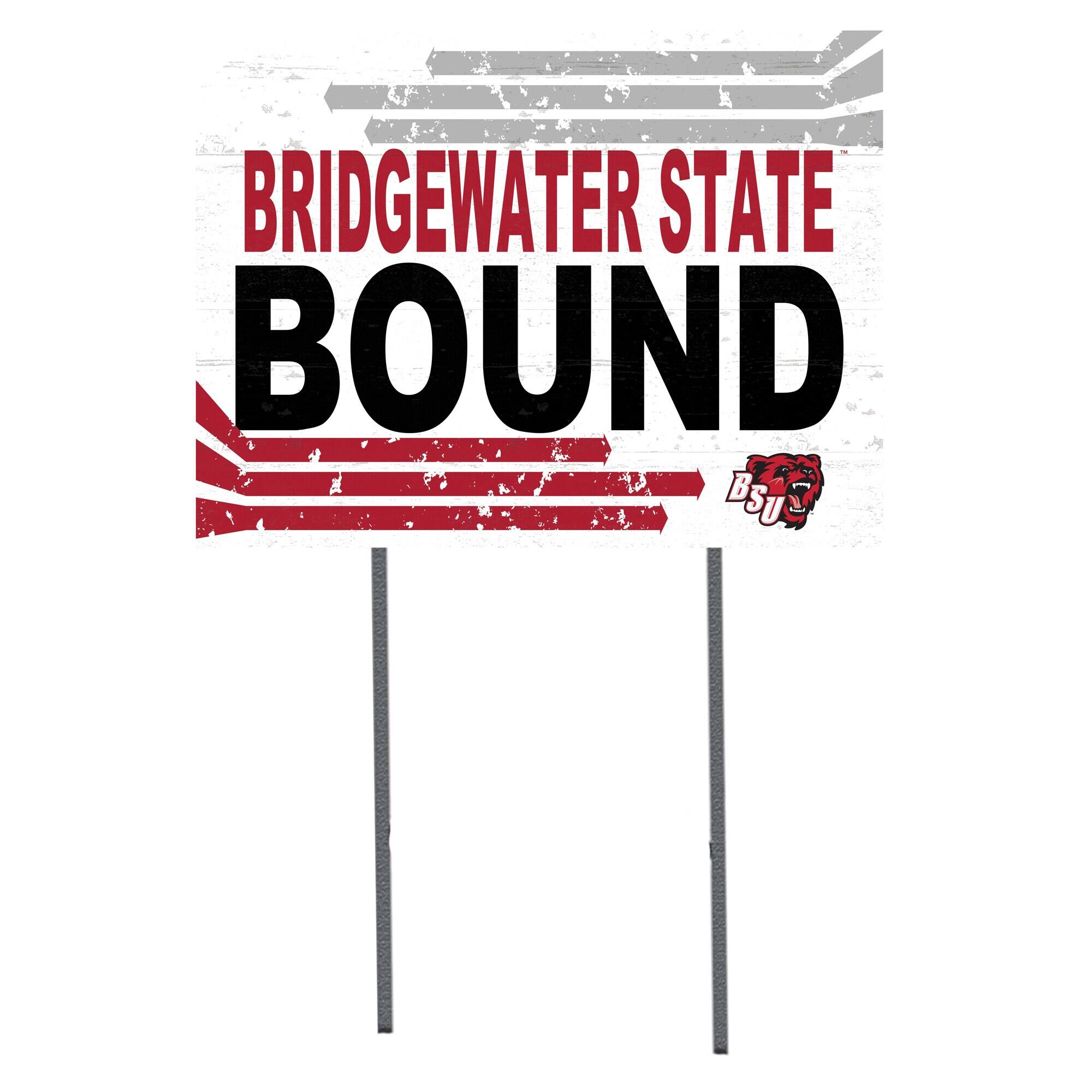 Jardine - Bridgewater State Bears 18" x 24" Team Yard Sign - White