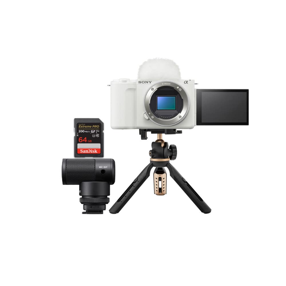 Sony - Alpha ZV-E10 II APS-C Interchangeable Lens Mirrorless Vlog Camera Bundle (White)