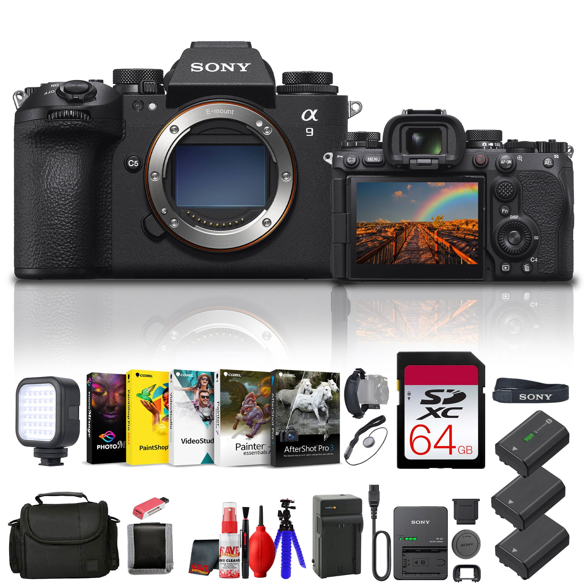 Sony - Alpha a9 III Mirrorless Camera -  24.6MP Full Frame Global Shutter Bundle