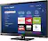 Left. Insignia ™ - 24" Class (23.6" Diag.) - LED -720p - Smart - Roku TV - Black.