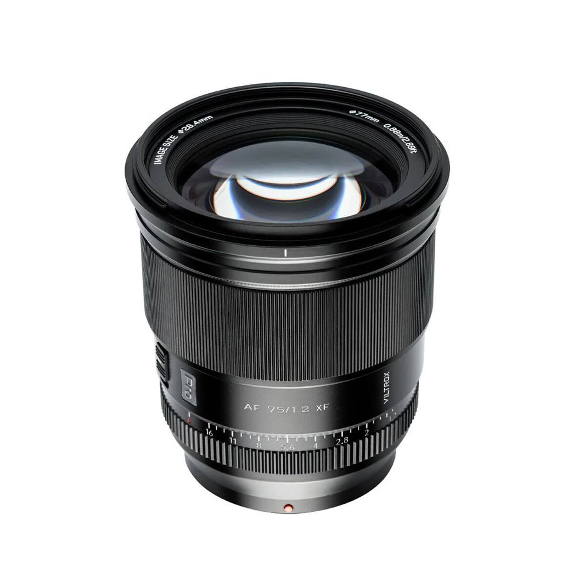 $284mm Amon 428 IMAGE SIZE SIZE IMAGE @77mmn 0.B8N/280 B9R PrO I AF 75/1.2 XF VILTROX 16 I 1 1.2 2.8