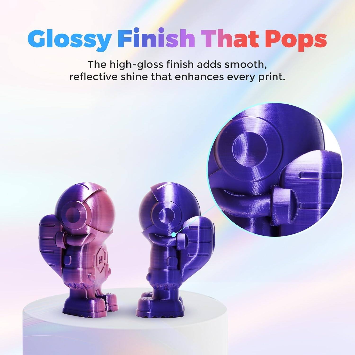 Glossy Finish That Pops

The high-gloss finish adds smooth, reflective shine that enhances every print.