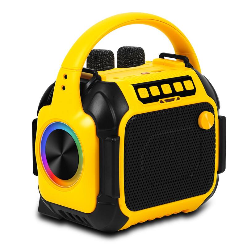 Phivve - Portable Bluetooth Speaker with Karaoke Machine, 2 Wireless Microphones, Multiple Sound Variations, RGB Light