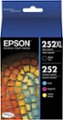 Front Zoom. Epson - 252 4-Pack Ink Cartridges High Capacity and Standard Capacity - Cyan/Magenta/Yellow/Black.