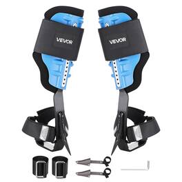 VEVOR - Tree Climbing Spikes, Height-Adjustable Tree Climbing Gear with Straps & Padding Cushion, 350 lbs Load Capacity - Sky Blue