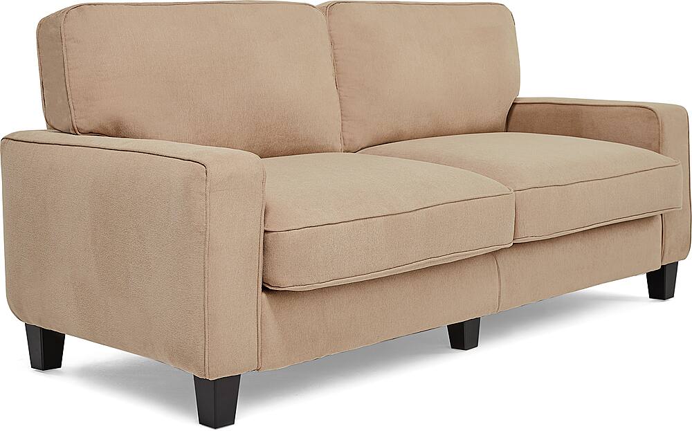 Left. Serta - RTA Martinique Collection 78" Fabric Sofa - Navarre Beige.