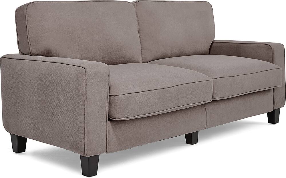 Left. Serta - RTA Martinique Collection 78" Fabric Sofa - Kona Gray.