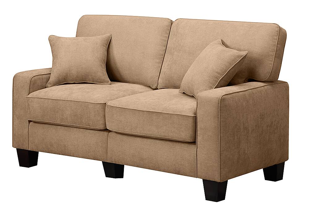 Angle. Serta - RTA Martinique Collection 61" Fabric Loveseat Sofa - Navarre Beige.