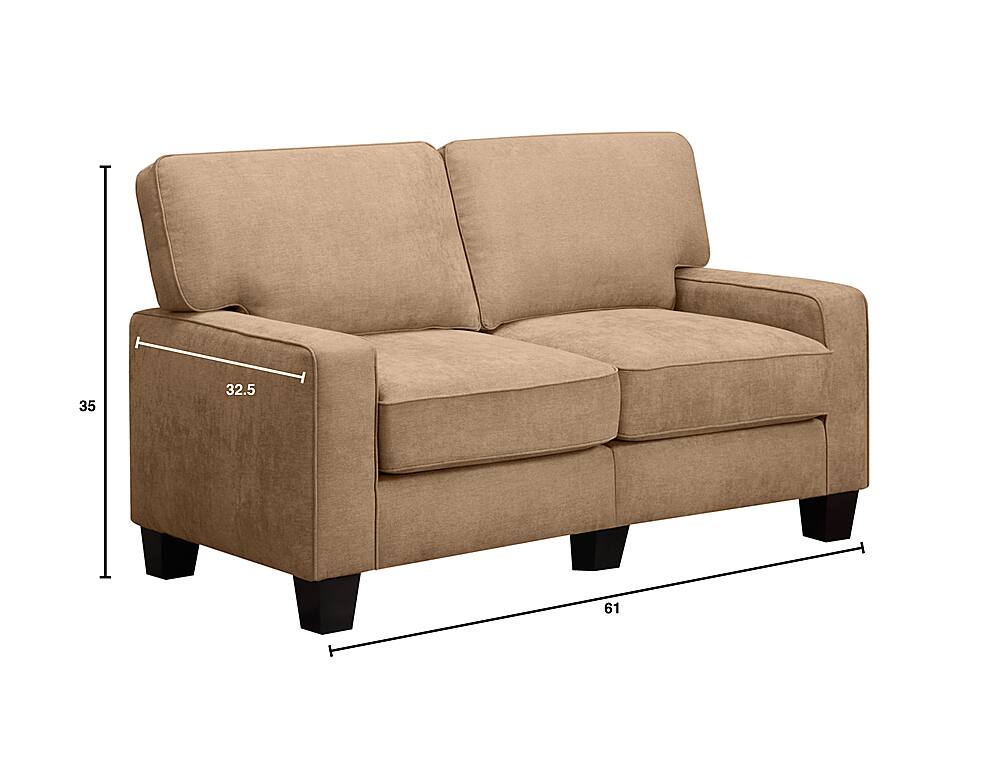 Alt View 16. Serta - RTA Martinique Collection 61" Fabric Loveseat Sofa - Navarre Beige.