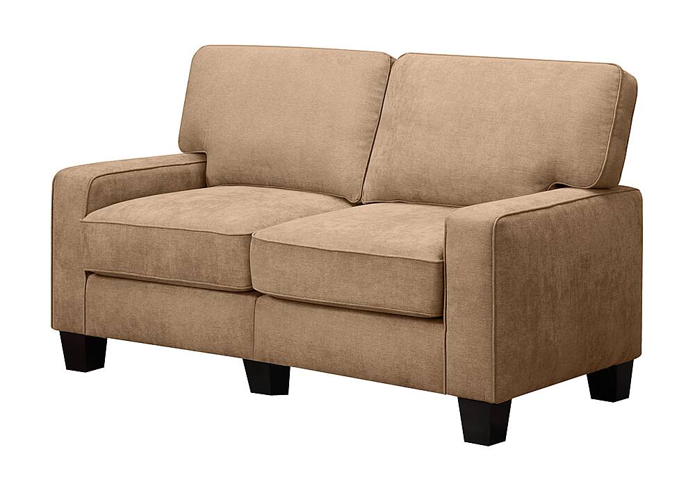Left. Serta - RTA Martinique Collection 61" Fabric Loveseat Sofa - Navarre Beige.