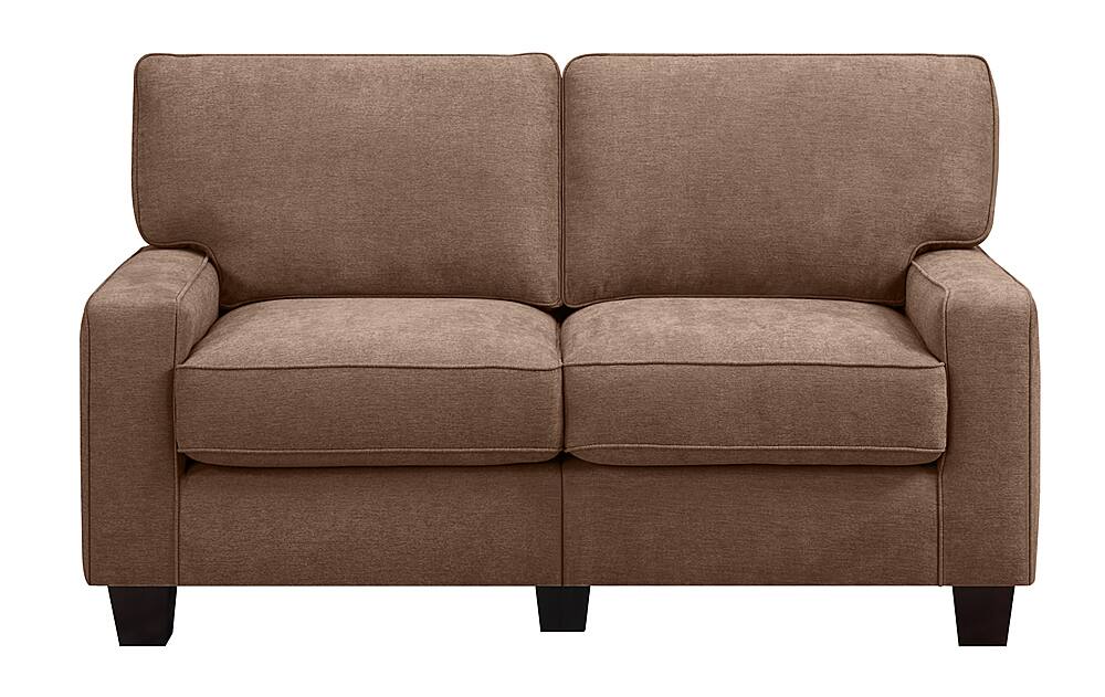 Front. Serta - RTA Martinique Collection 61" Fabric Loveseat Sofa - Dominica Earth.