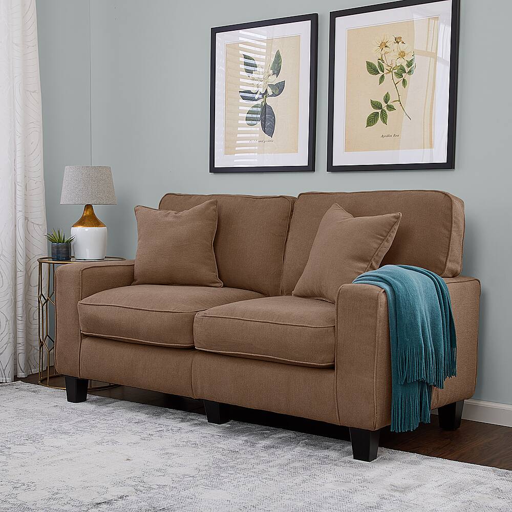Alt View 11. Serta - RTA Martinique Collection 61" Fabric Loveseat Sofa - Dominica Earth.