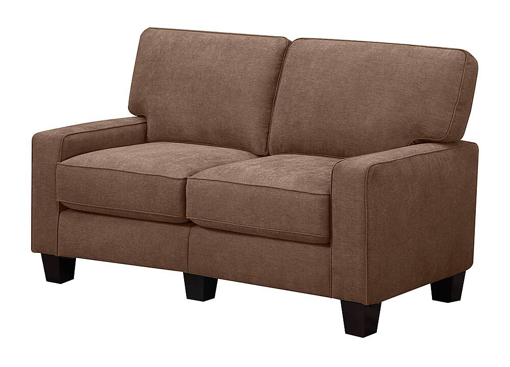 Left. Serta - RTA Martinique Collection 61" Fabric Loveseat Sofa - Dominica Earth.
