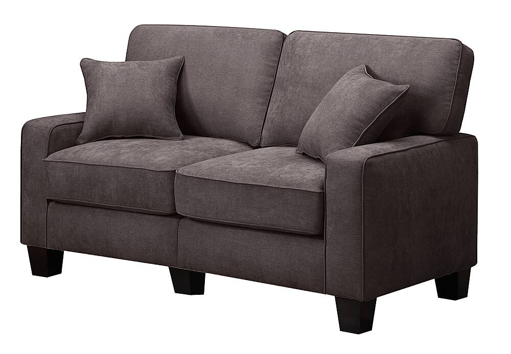 Angle. Serta - RTA Martinique Collection 61" Fabric Loveseat Sofa - Kona Gray.