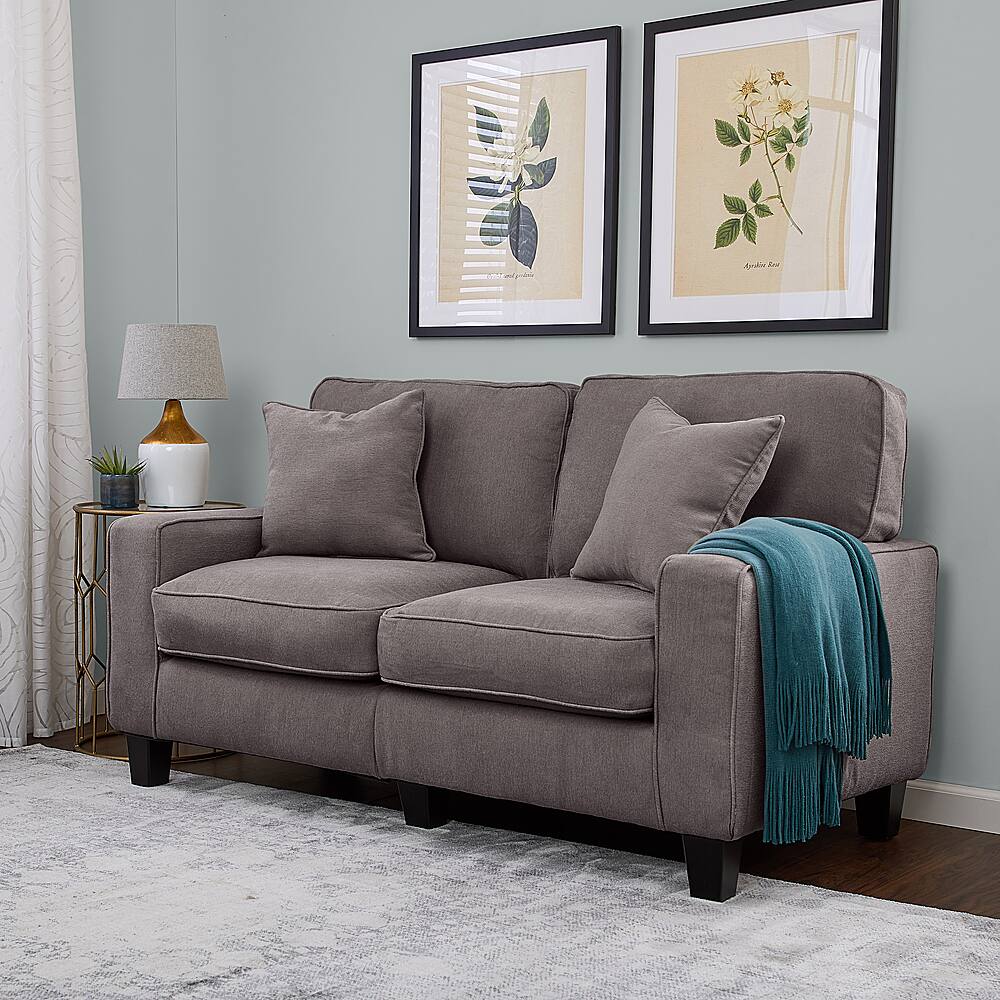 Alt View 11. Serta - RTA Martinique Collection 61" Fabric Loveseat Sofa - Kona Gray.