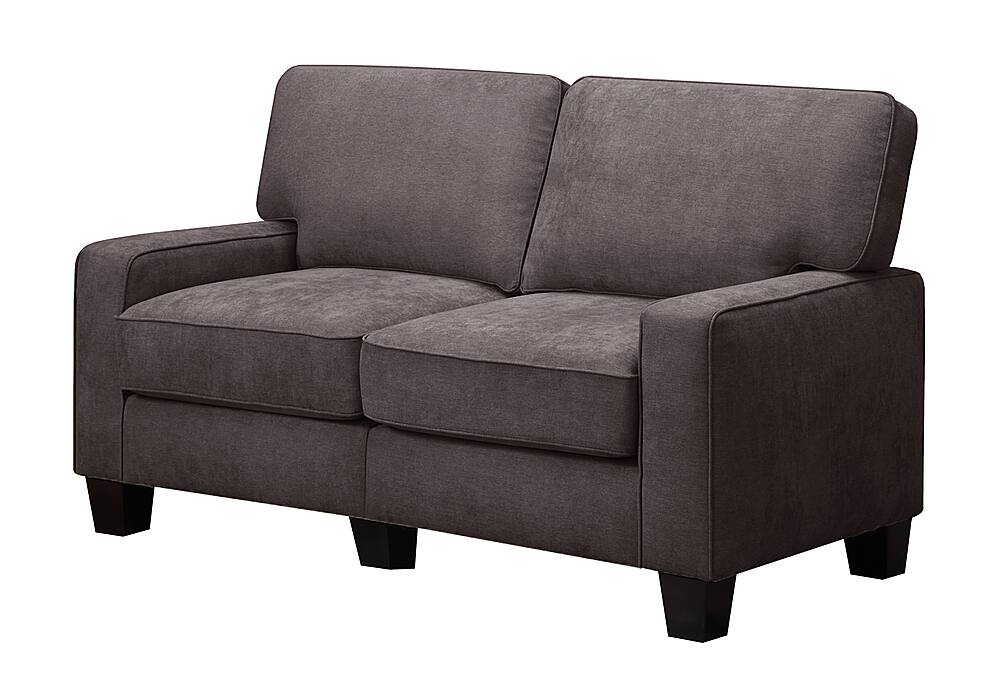 Left. Serta - RTA Martinique Collection 61" Fabric Loveseat Sofa - Kona Gray.