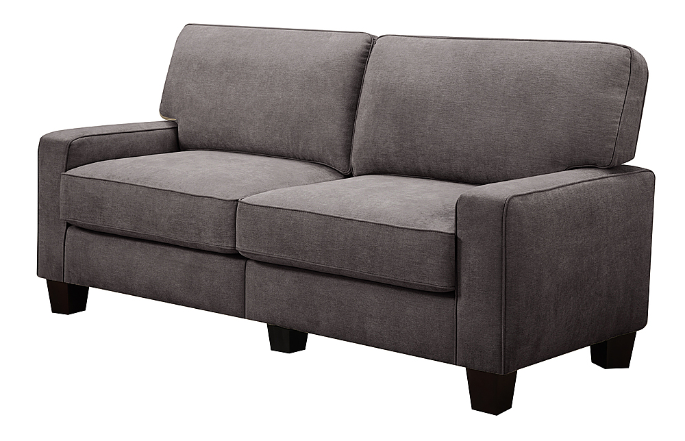 Left View: Serta - Artesia 3-Seat Fabric Sofa - Smoke Gray
