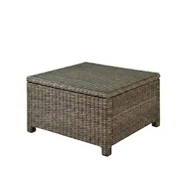 Crosley Furniture - Bradenton Wicker Outdoor Sectional Coffee Table - Weathered Brown