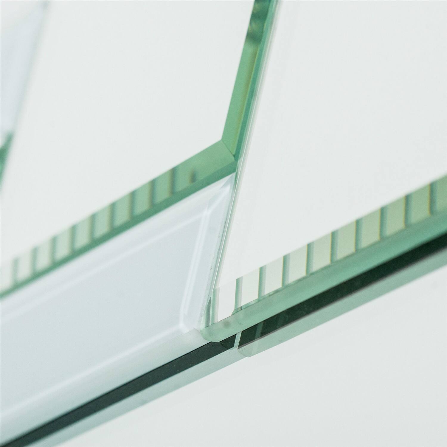 Left. Hivvago - Modern 31.5 x 23.6 inch Rectangle Bathroom Mirror with Unique Border - White.