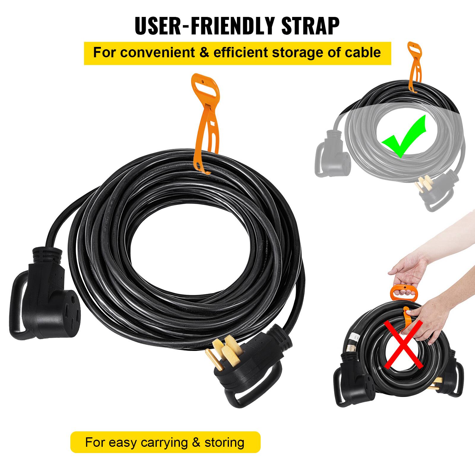 USER-FRIENDLY STRAP

For convenient & efficient storage of cable

For easy carrying & storing