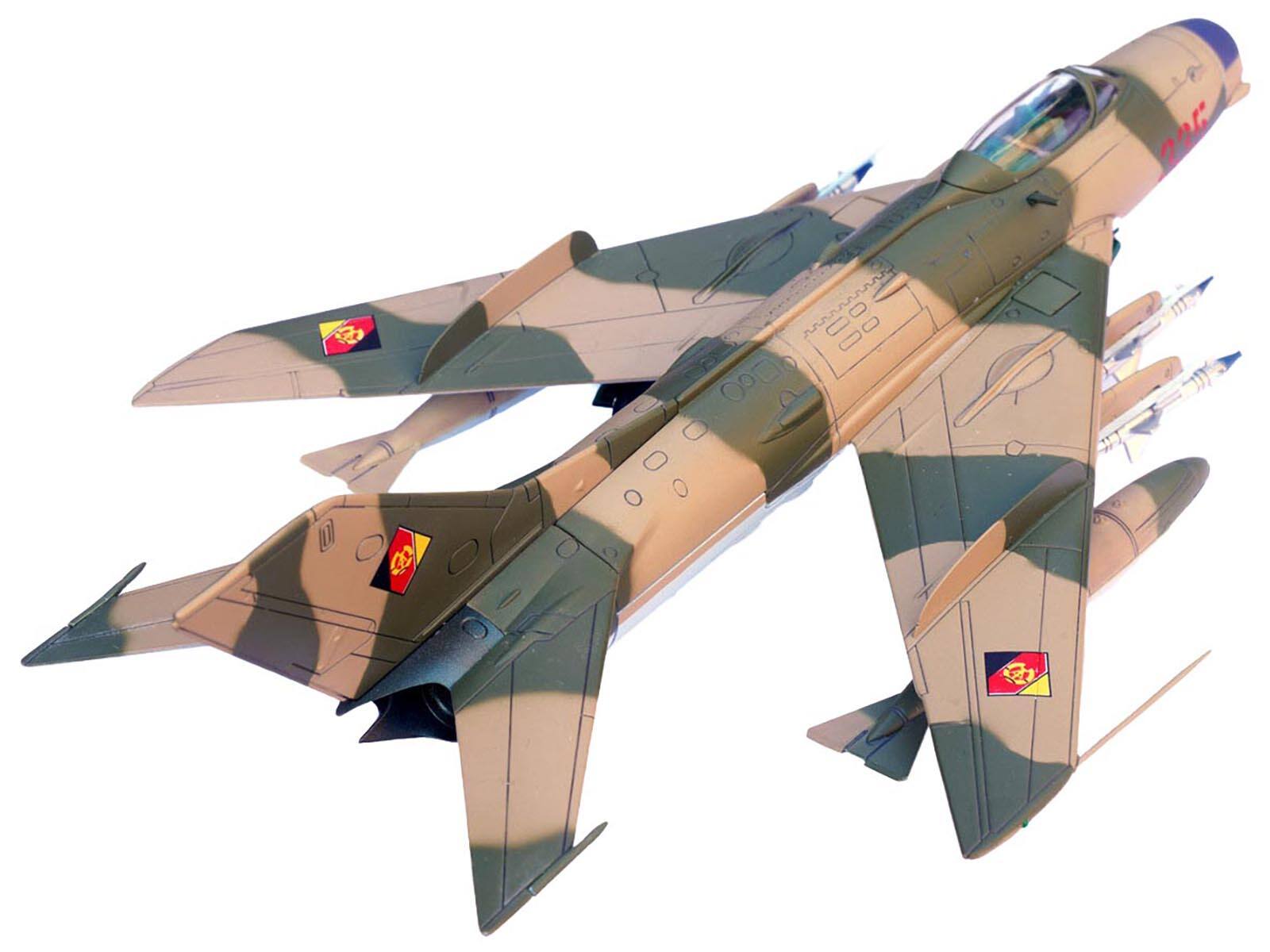 Back. Panzerkampf - Mikoyan-Gurevich MiG-19PM Farmer-E Fighter Aircraft "Red 335" East German Air Force 1/72 Diecast Model by Panzerkampf - Multicolor.