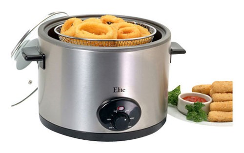 Elite Gourmet 1.5-qt. Analog Deep Fryer Stainless Steel EDF1550 - Best Buy
