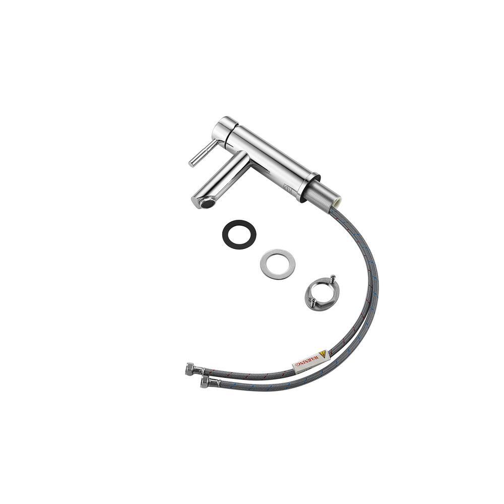 Back. Elegant Kitchen and Bath - Mia Single Hole Single Handle Bathroom Faucet in Chrome - Chrome.