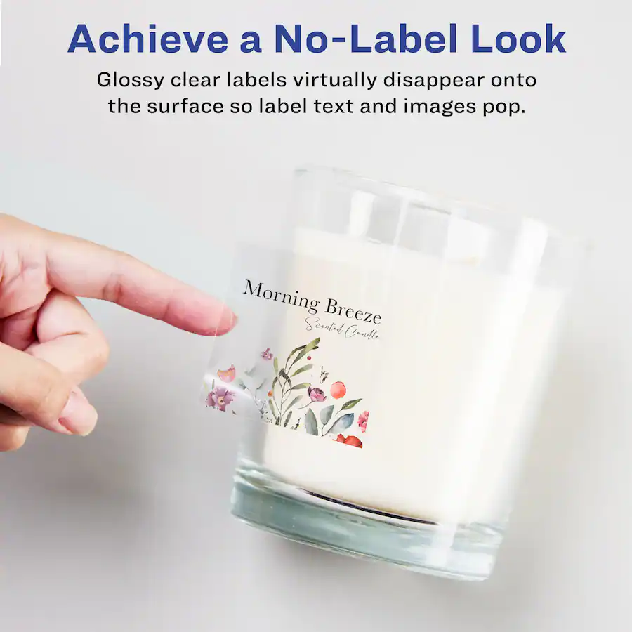 Avery Glossy Square Labels, 1