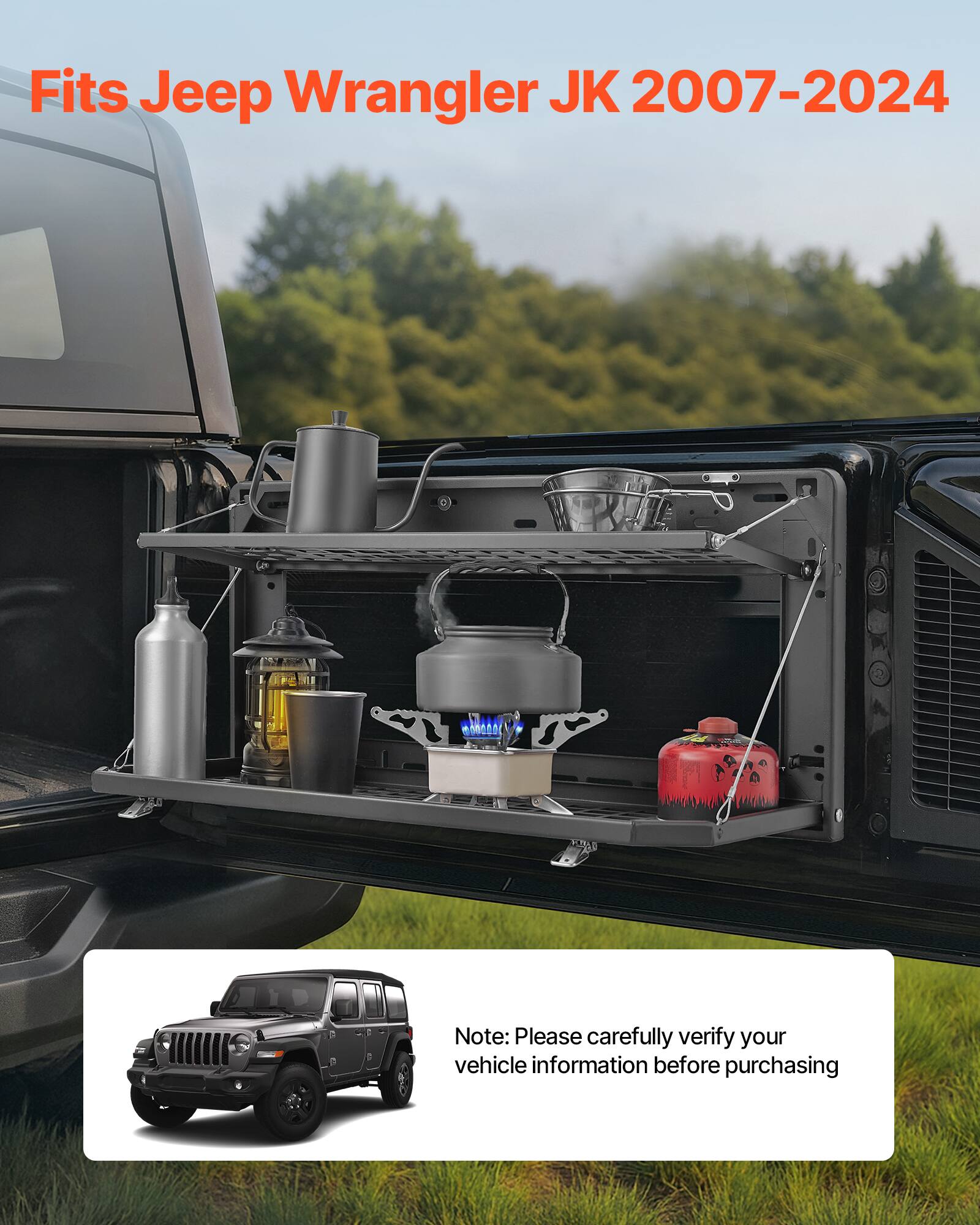 Fits Jeep Wrangler JK 2007-2024

Note: Please carefully verify your vehicle information before purchasing