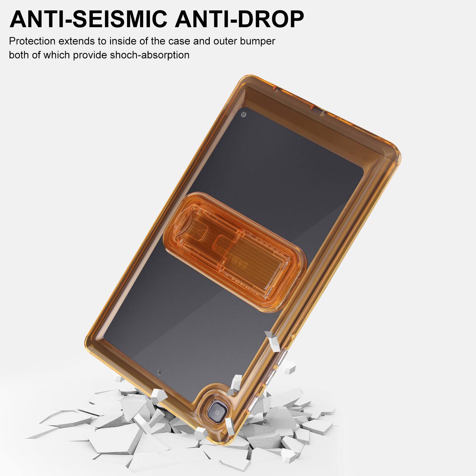 ANTI-SEISMIC ANTI-DROP  
Protection extends to inside of the case and outer bumper both of which provide shock-absorption