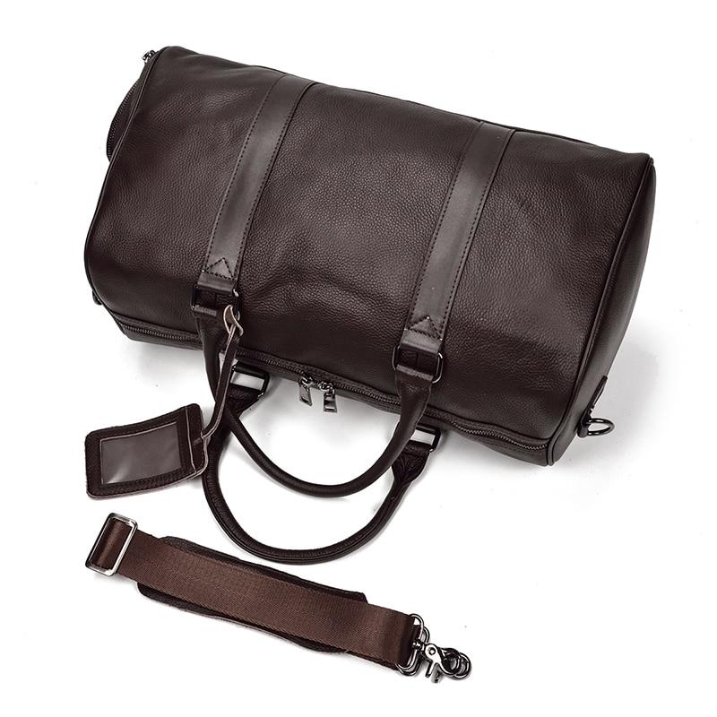 Alt View 6. Steel Horse Leather - The Endre Weekender | Vintage Leather Duffle Bag - black.