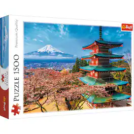 Trefl - Red 1500 Piece Puzzle - Mount Fuji / HUBER