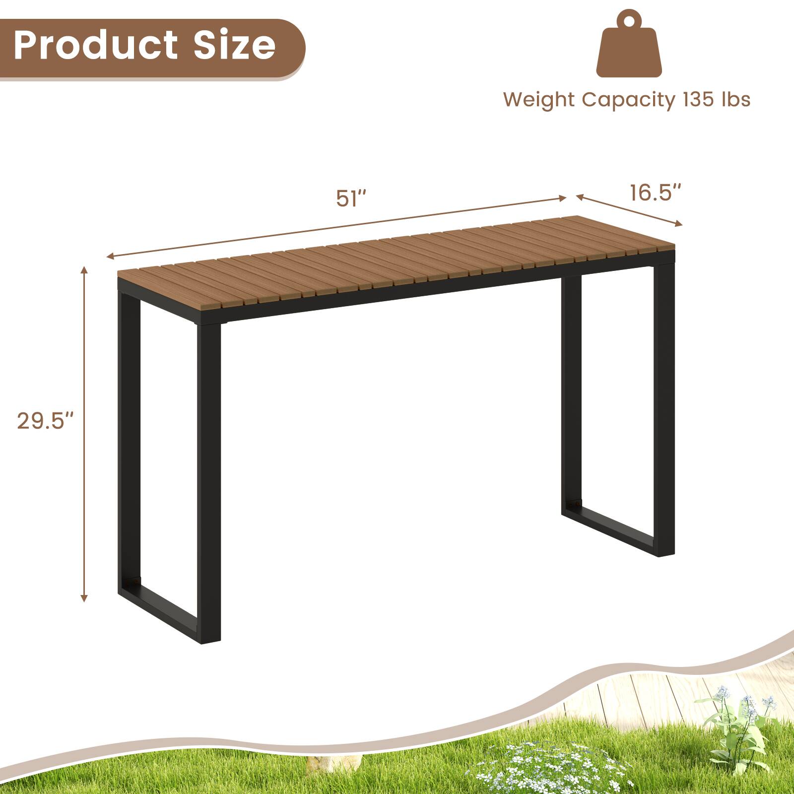 Product Size
Weight Capacity 135 lbs
51"
16.5"
29.5"