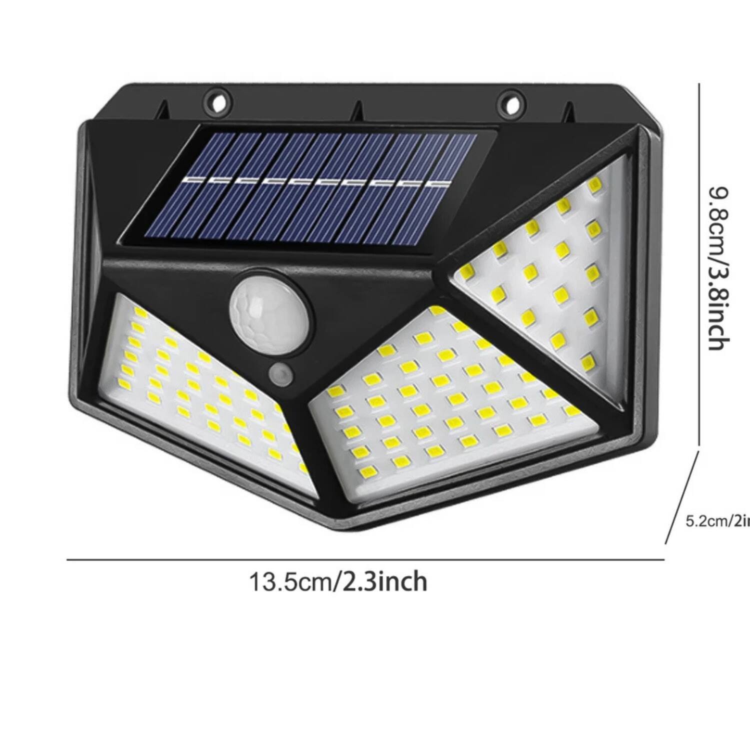 9.8cm/3.8inch  
5.2cm/2inch  
13.5cm/2.3inch