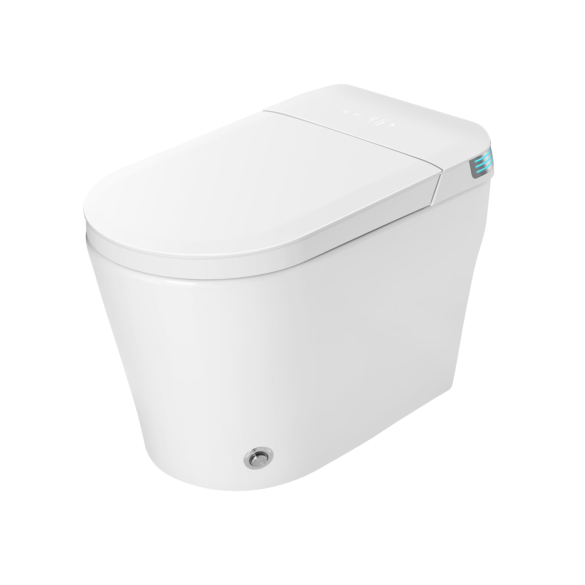 Front. Boyel Living - Smart Toilet  Full Function Built in Tank Ceramic Body Heated Seat Multi Wash Auto Flush - White.