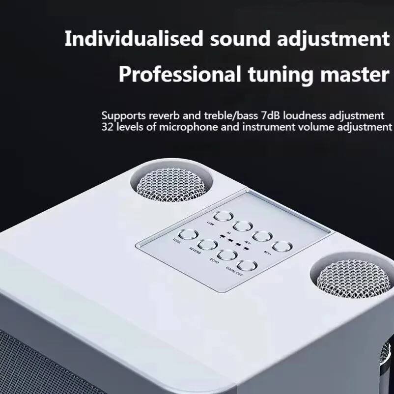 Individualised sound adjustment  
Professional tuning master  

Supports reverb and treble/bass 7dB loudness adjustment  
32 levels of microphone and instrument volume adjustment