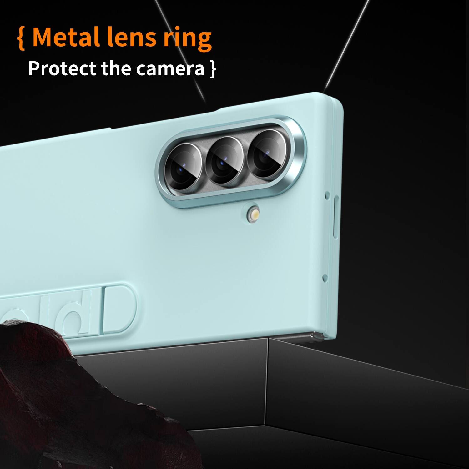 {Metal lens ring
Protect the camera}