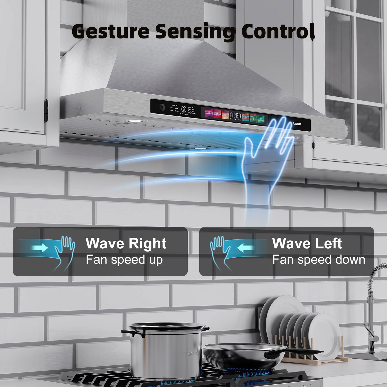 Gesture Sensing Control

Wave Right
Fan speed up

Wave Left
Fan speed down