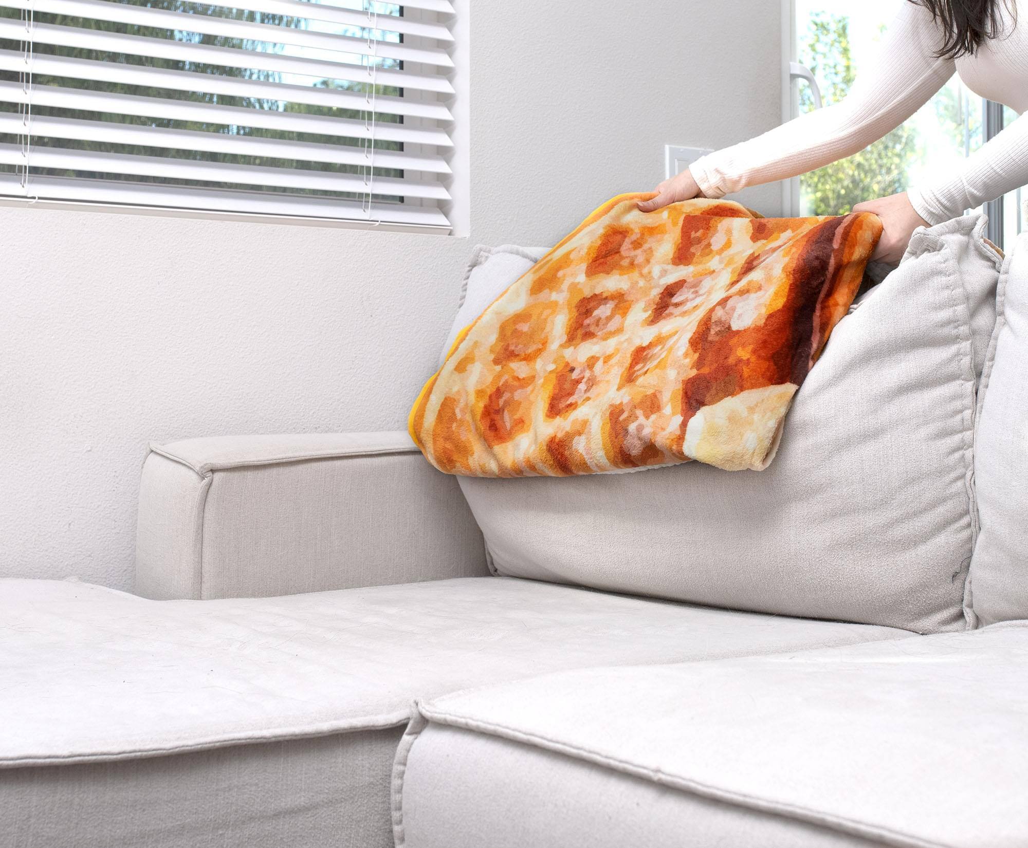 Alt View 2. Toynk - Waffle Round Fleece Throw Blanket | 60 Inches - Brown.