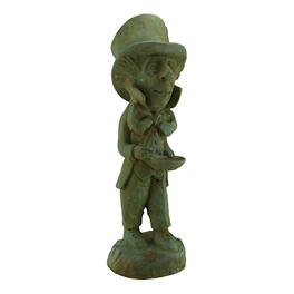 Zeckos - Mad Hatter Alice in Wonderland Verdigris Finish Statue 19 in-CEMENT - Green