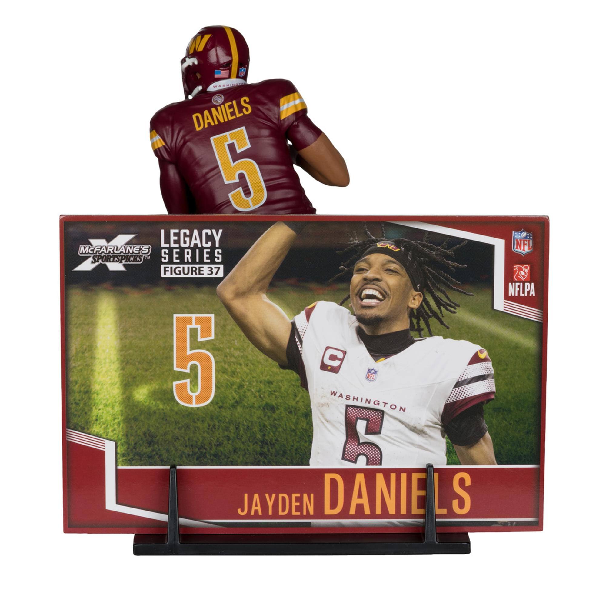 N. Daniels 5 Legacy Series Figure 37 McFarlane's Sports Toys Jayden Daniels Washington NFL NFLPA