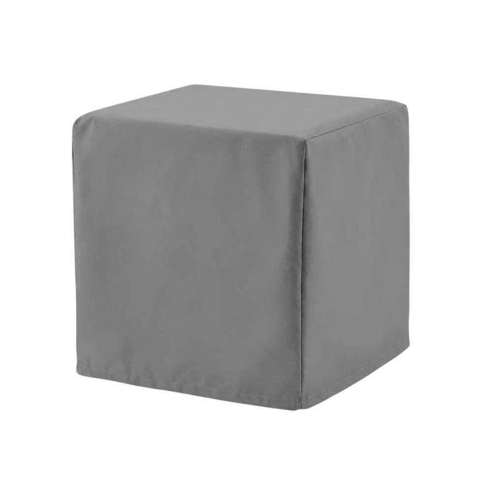 Back. FurniFact - Outdoor Side Table Cover for Weatherproof Protection - Gray.