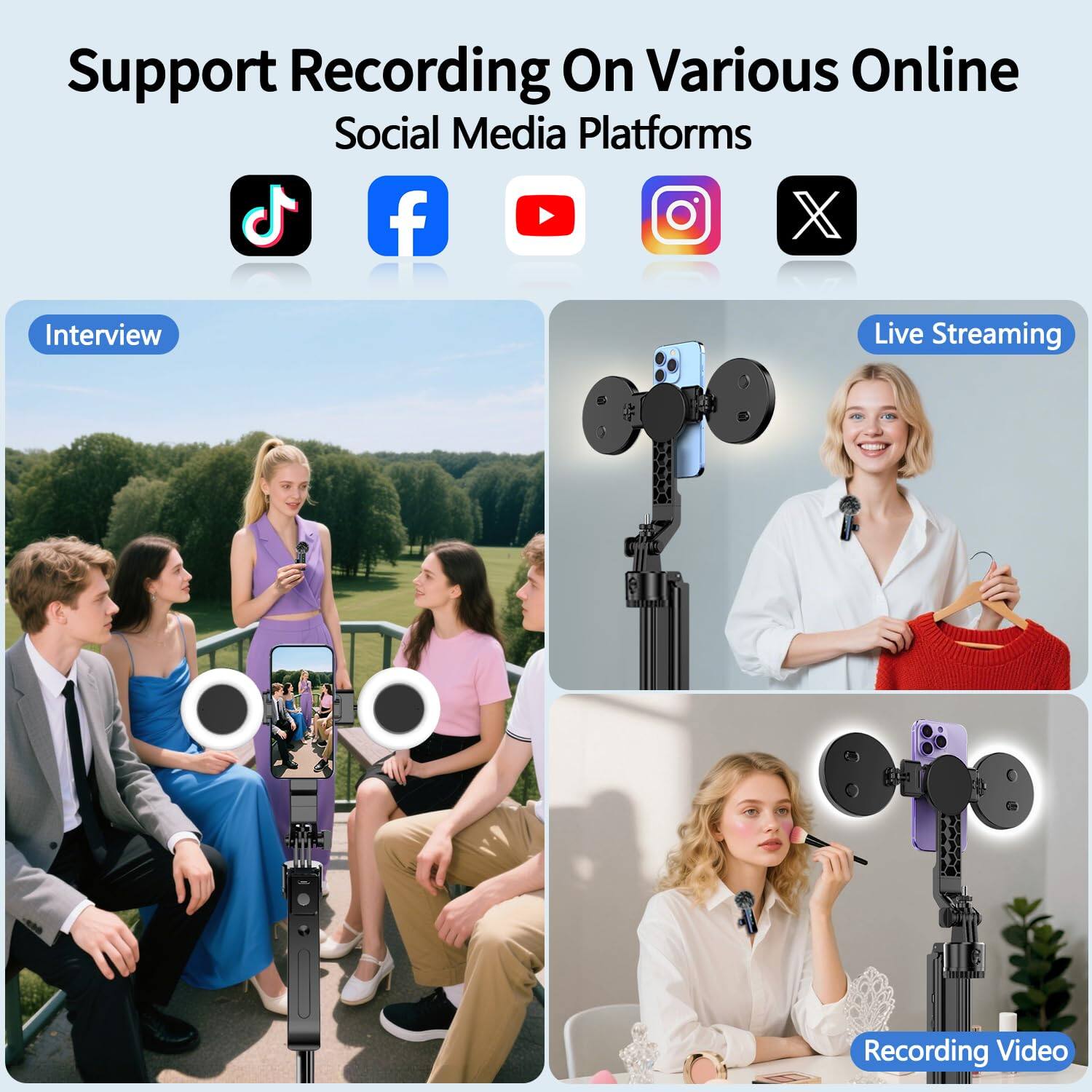 Support Recording On Various Online Social Media Platforms

Interview

Live Streaming

Recording Video