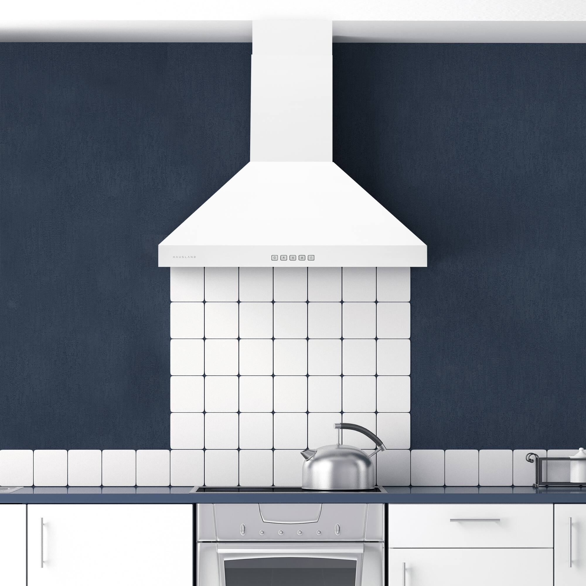 Alt View 2. Hauslane - Hauslane WM-530 PRO 30-in Convertible Matte White Wall-Mounted Range Hood - Matte White.