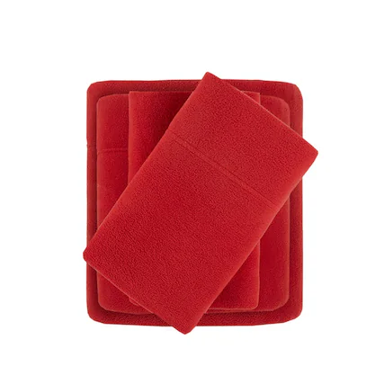 Front. Gracie Mills - Gracie Mills Lenora Microfleece Cozy Sheet Set - Red.