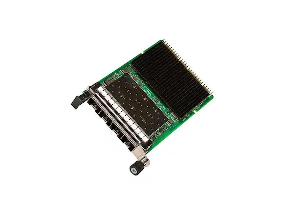Front. Intel - Intel Ethernet Network Adapter E810-XXVDA4 for OCP 3.0 - Increase port density and optimize workload performance - Black.