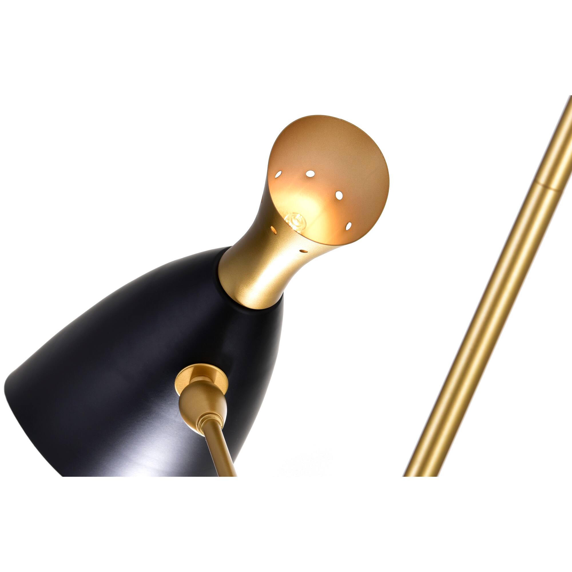 Back. CWI Lighting - Rolin 12 Light Down Chandelier With Matte Black & Satin Gold Finish - Matte Black & Satin Gold.