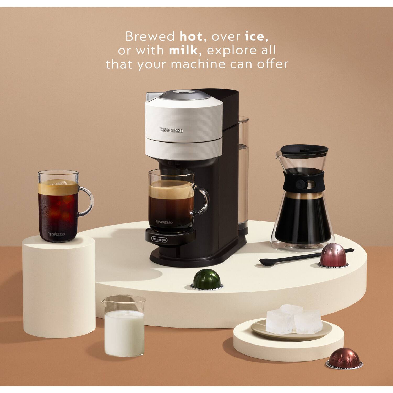 Brewed hot, over ice, or with milk, explore all that your machine can offer VE5 P2550 RESPRESSO ESPRESSO Belongh