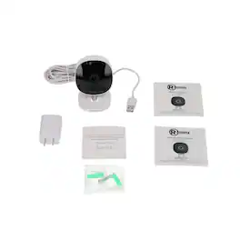 RadioShack - Indoor Camera 3MP HD, IP65 Waterproof, Night Vision 32 ft, Alexa & Google Compatible, Two-Way Audio