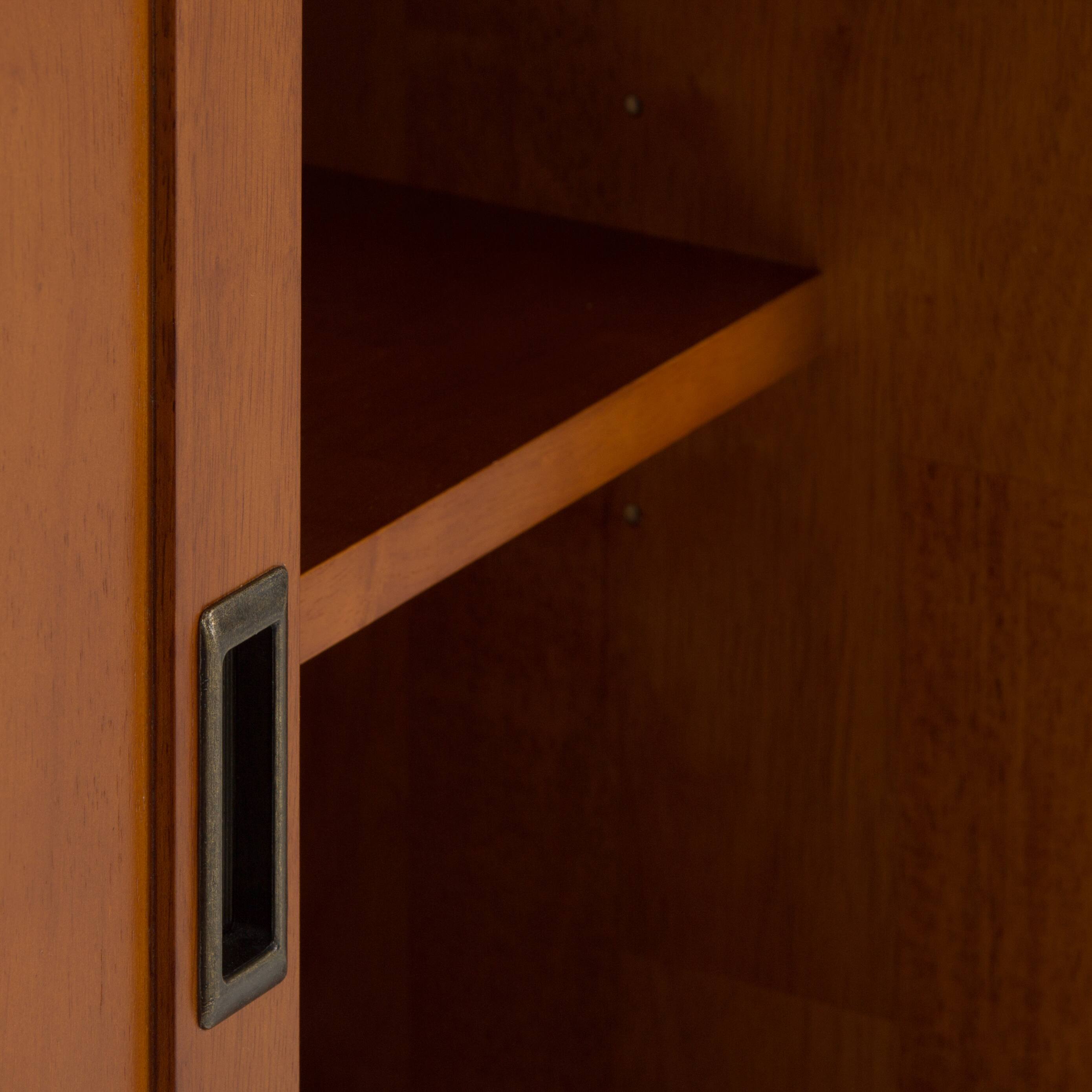 Left. Simpli Home - Draper SOLID HARDWOOD Mid Century Medium TV Media Stand in Teak Brown For TVs up to 65 inches - Teak Brown.